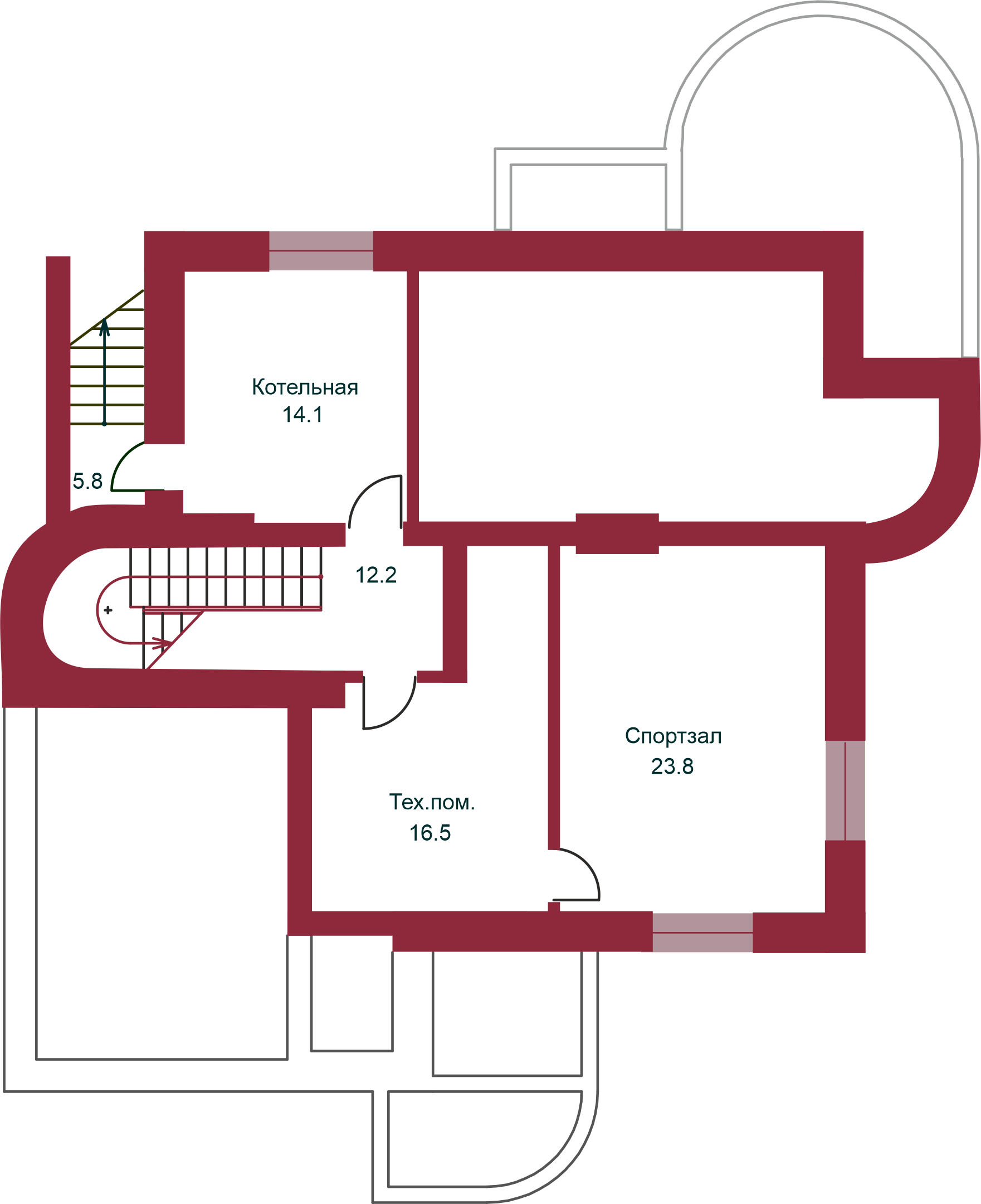Планировка коттеджа 513 Варяг, пл.3