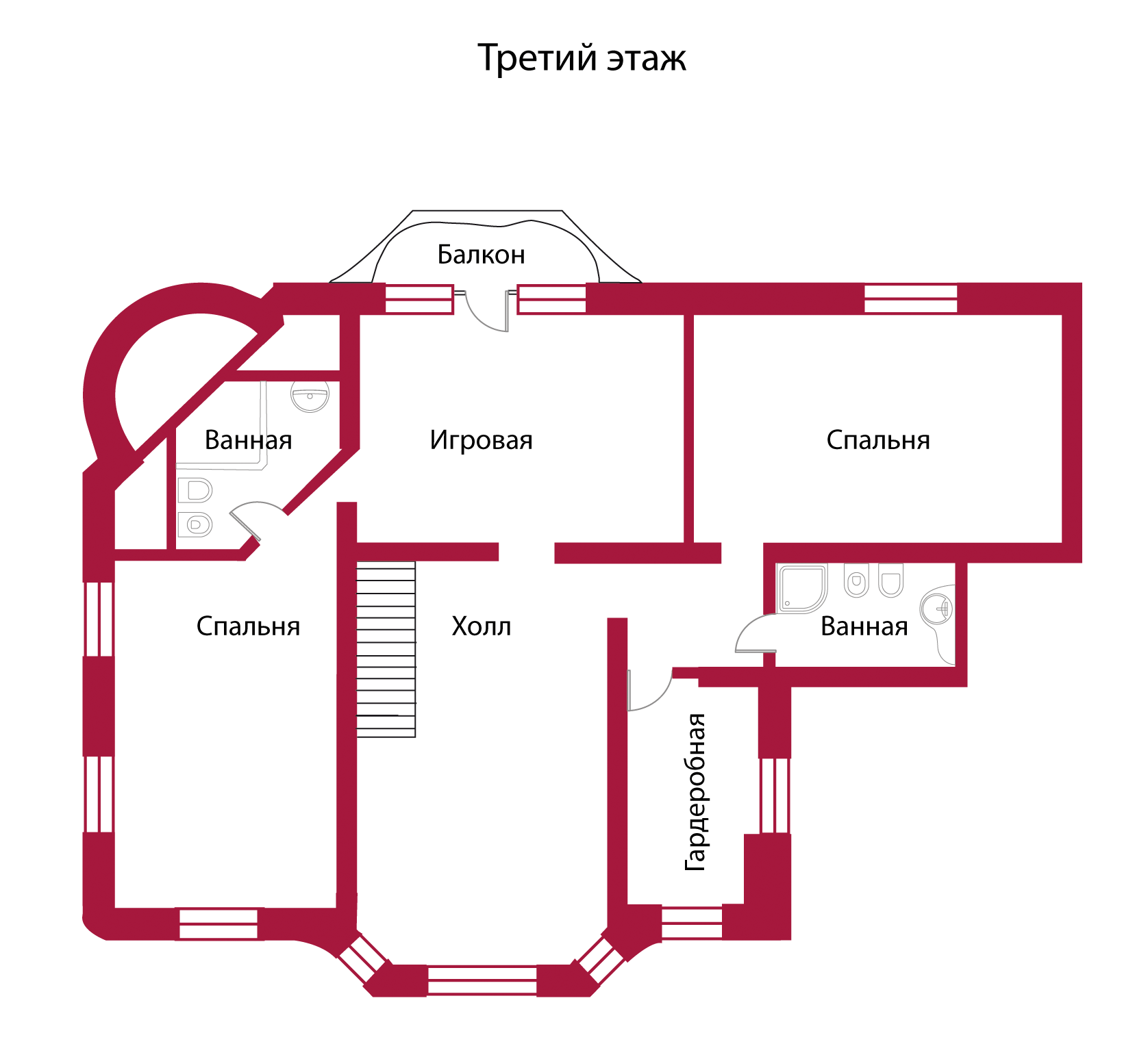 Планировка коттеджа 416 Гауди, пл.3