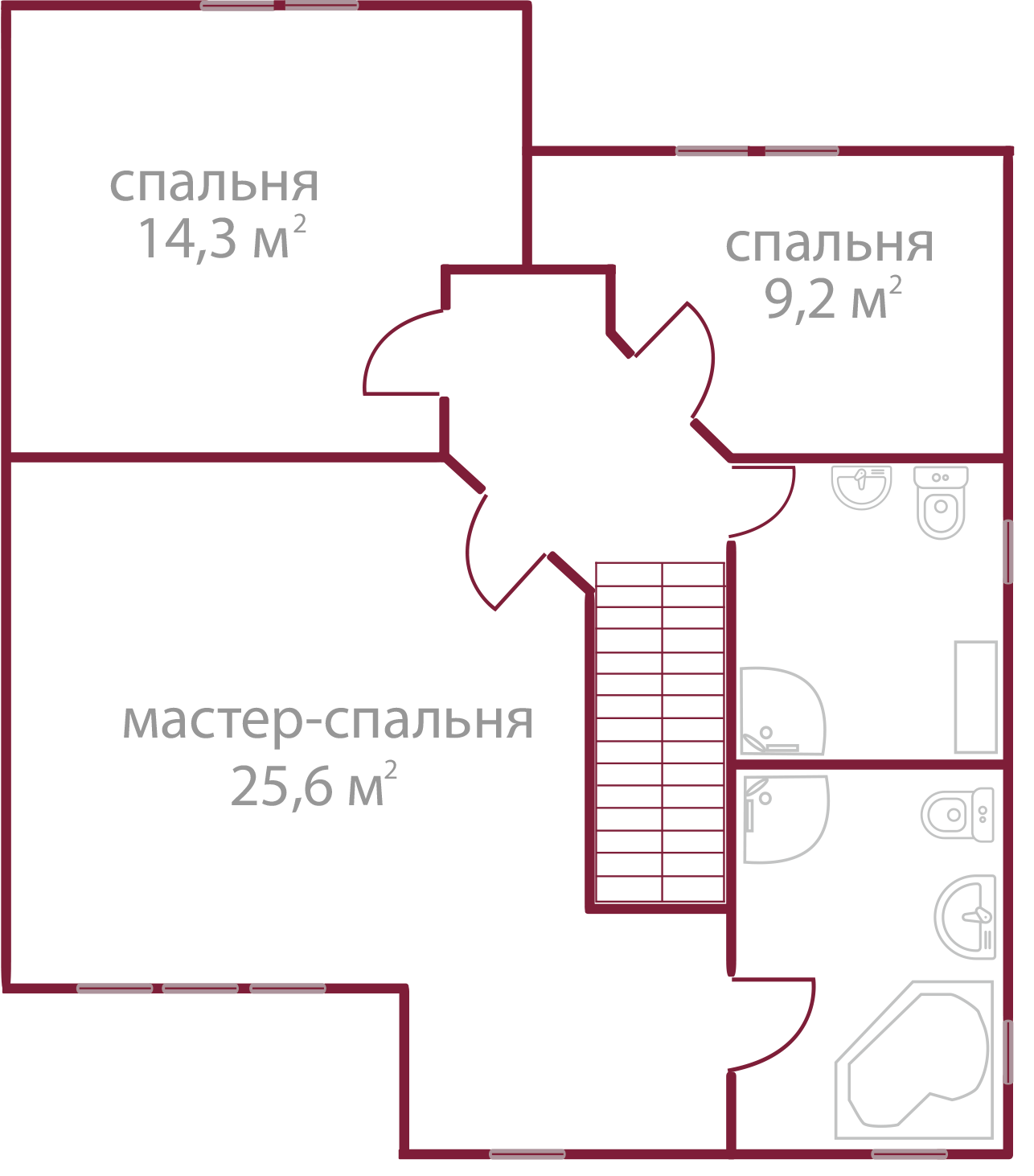 Планировка коттеджа 334 Фронтенак, пл.2