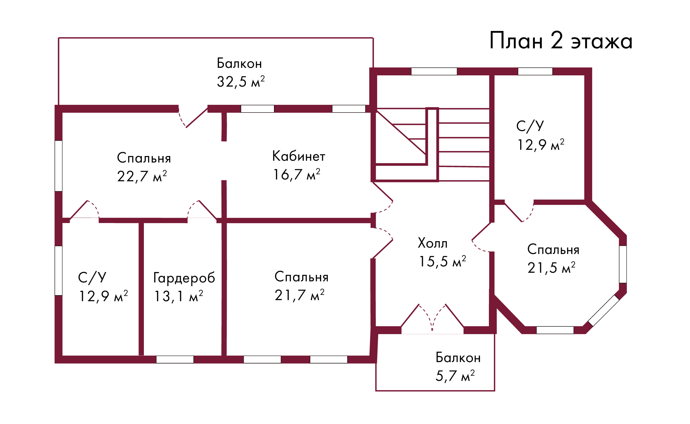 Планировка коттеджа ПАСКАЛЬ, пл.2