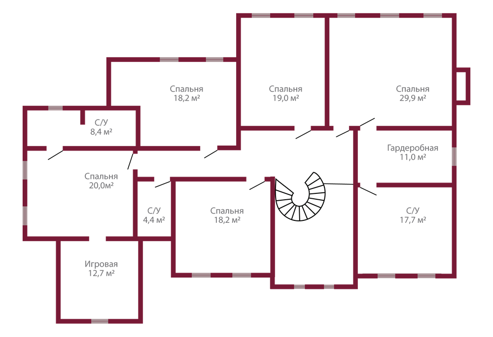 Планировка коттеджа 532 Лувр, пл.2