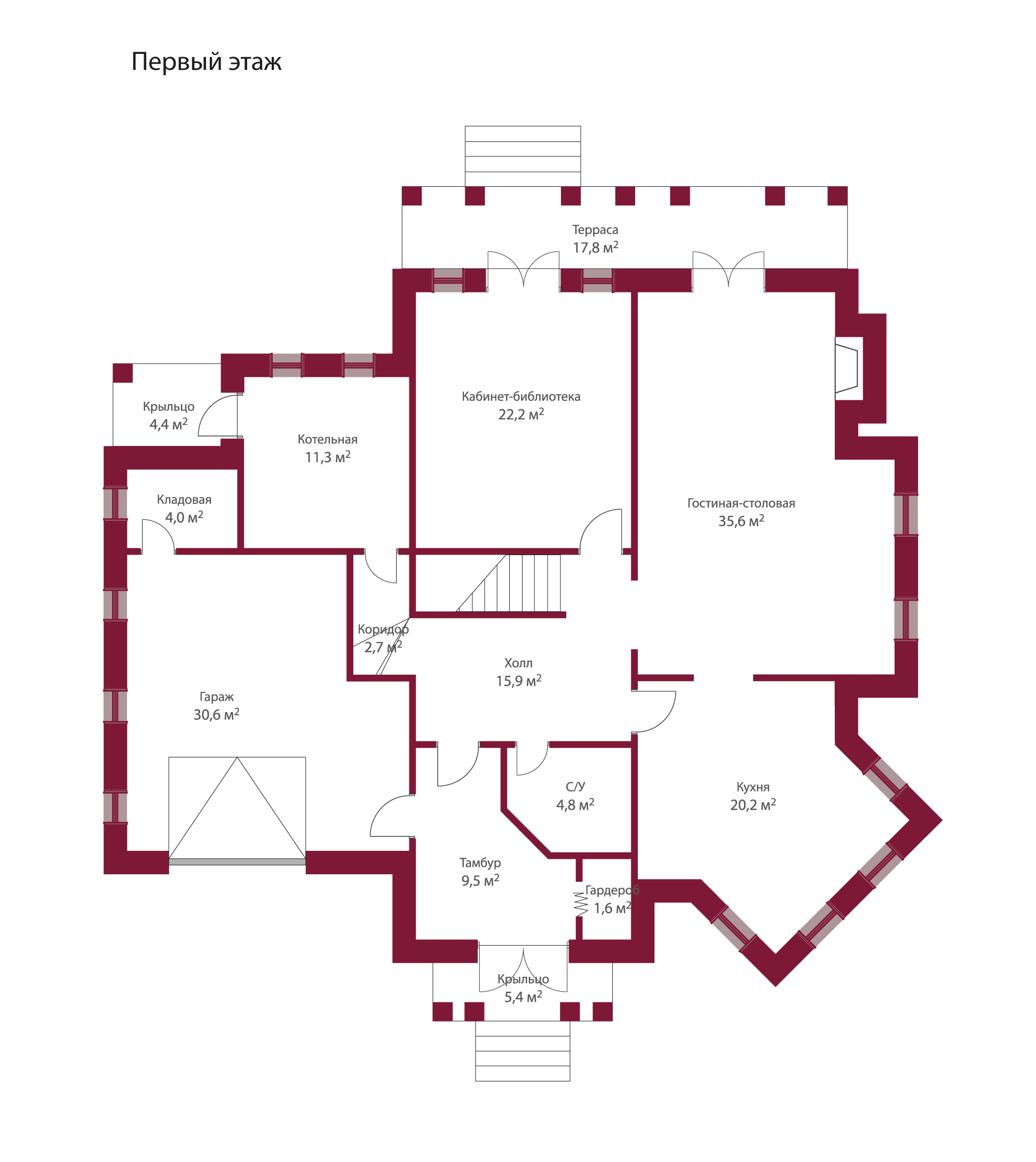 Планировка коттеджа 801 Орлеан, пл.1