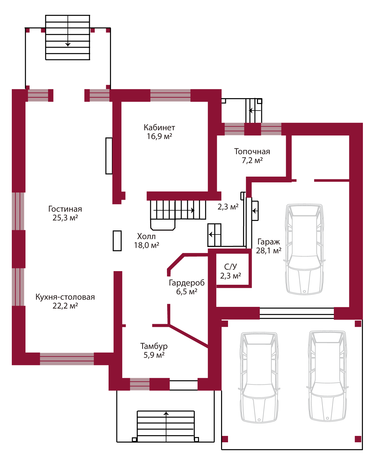 Планировка коттеджа 805 Шардоне, пл.1