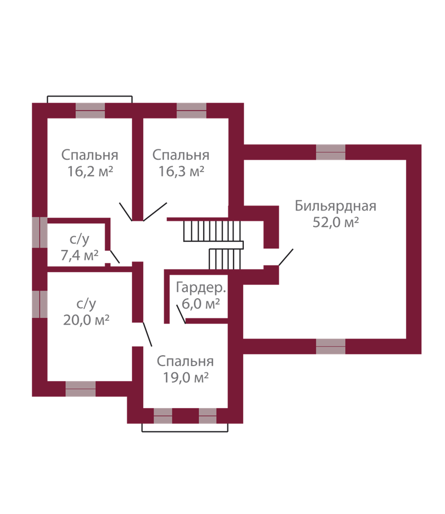Планировка коттеджа 753 Авиньон, пл.2