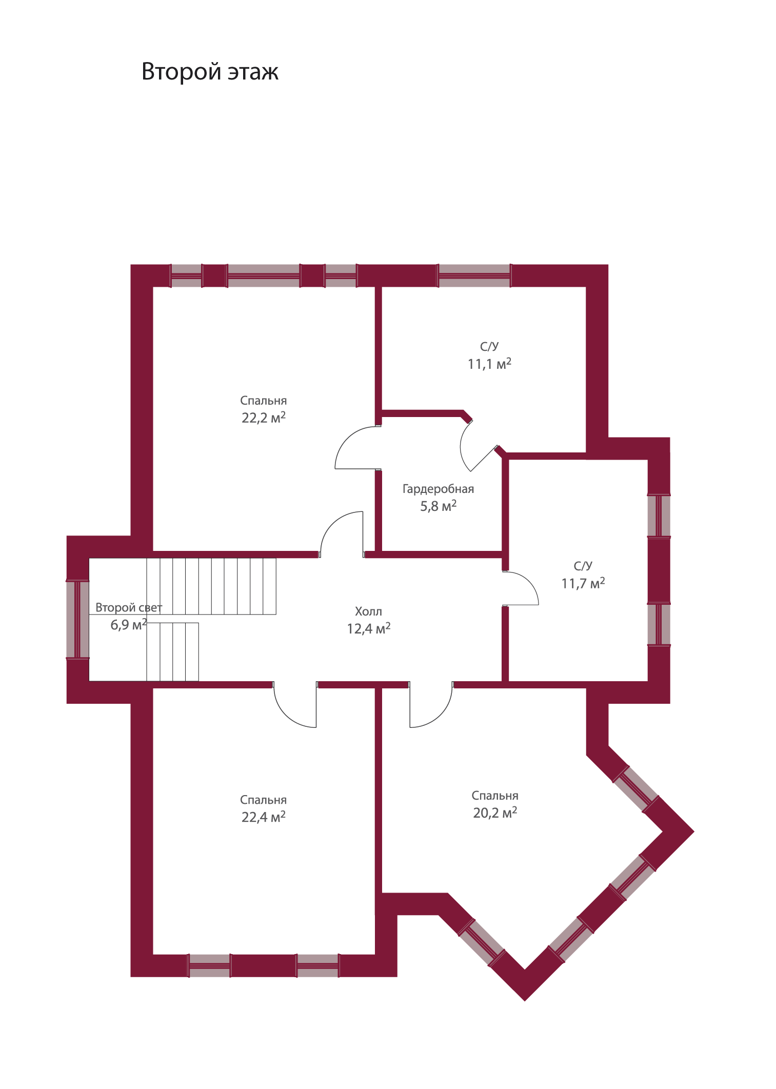 Планировка коттеджа 801 Орлеан, пл.2