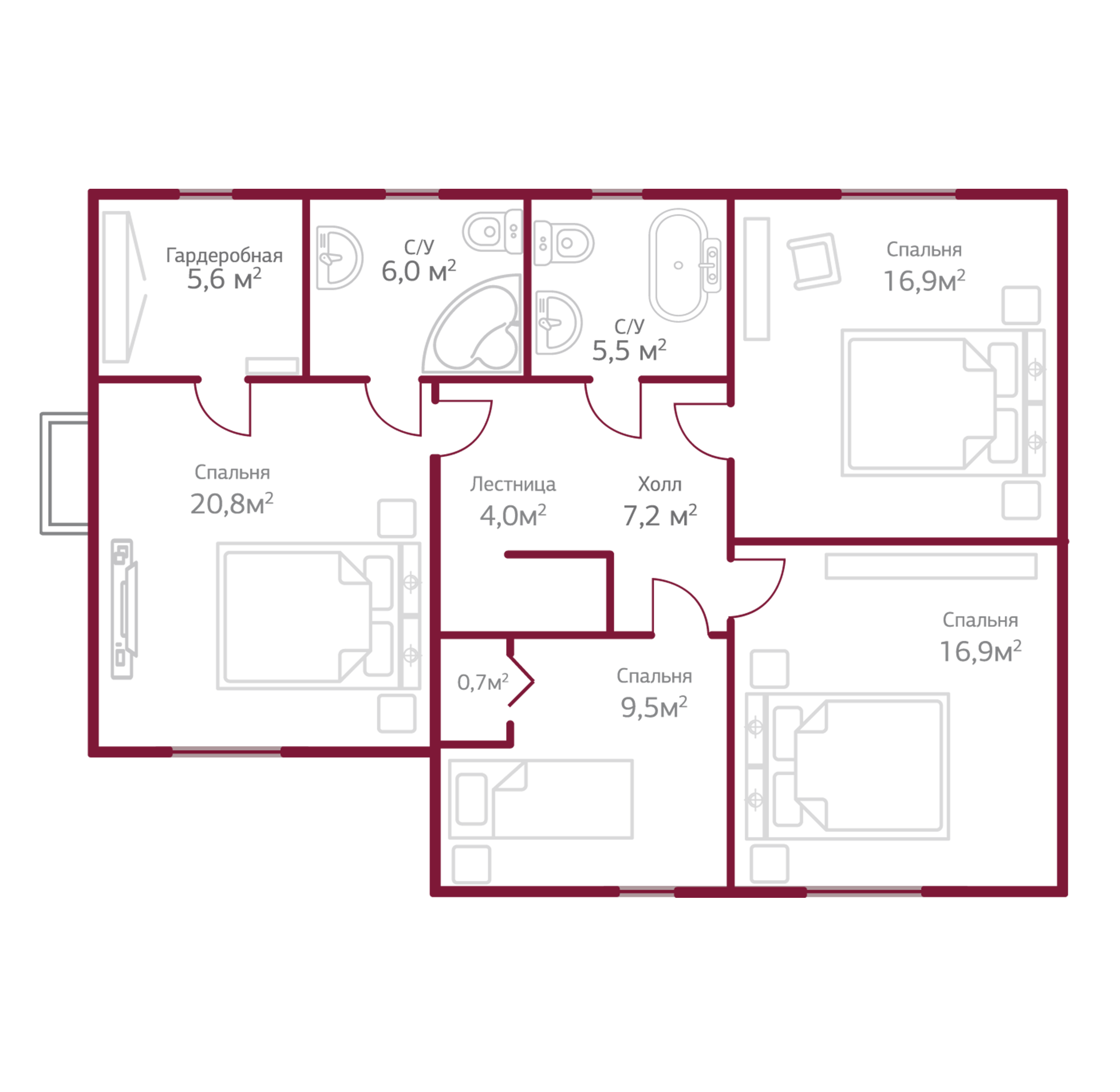 Планировка коттеджа 305 Лондон, пл.2