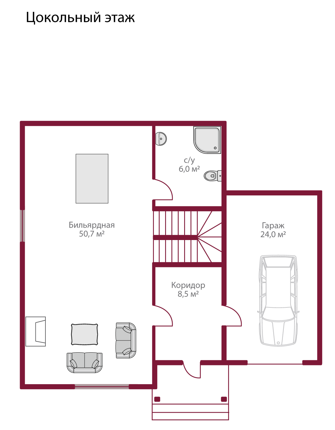 Планировка коттеджа 335 Квебек, пл.3