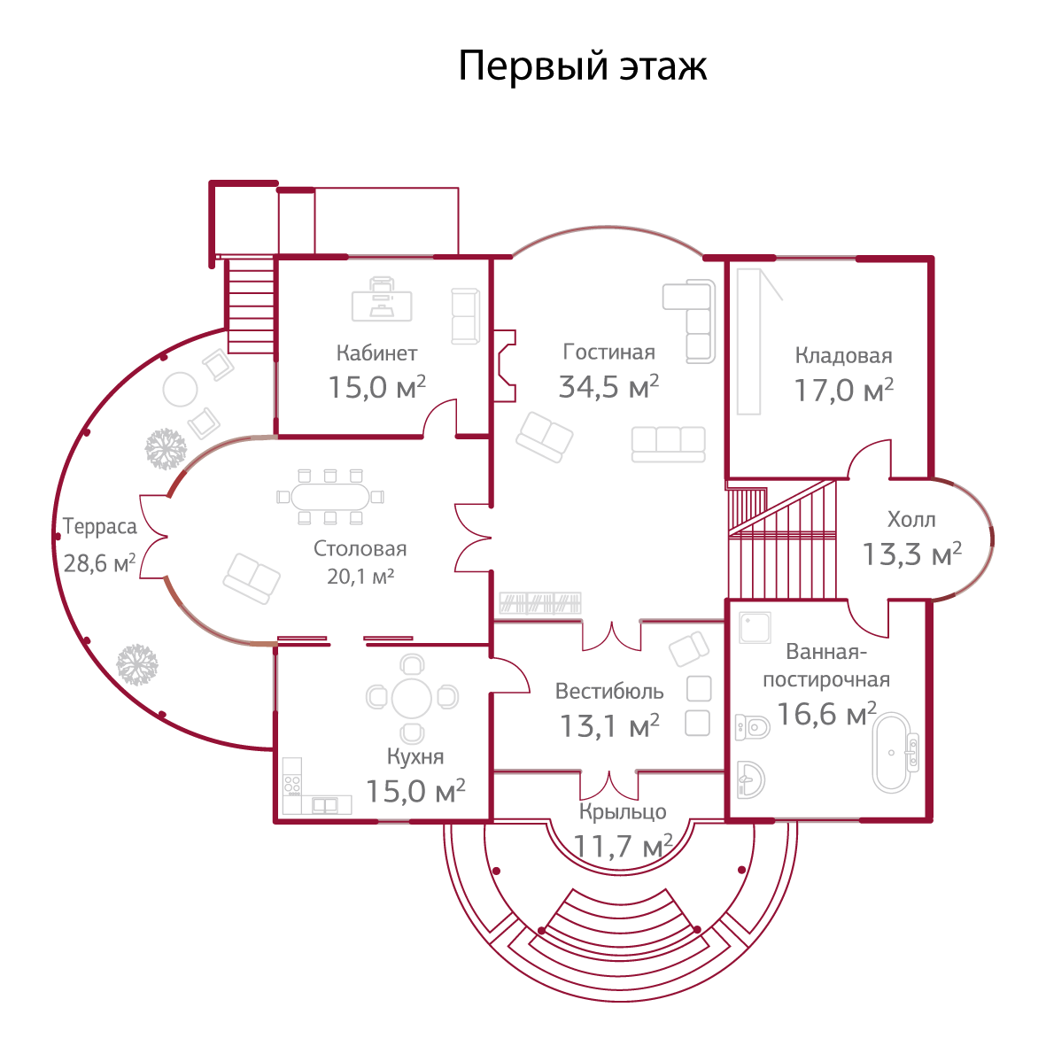 Планировка коттеджа 415 Топаз, пл.2