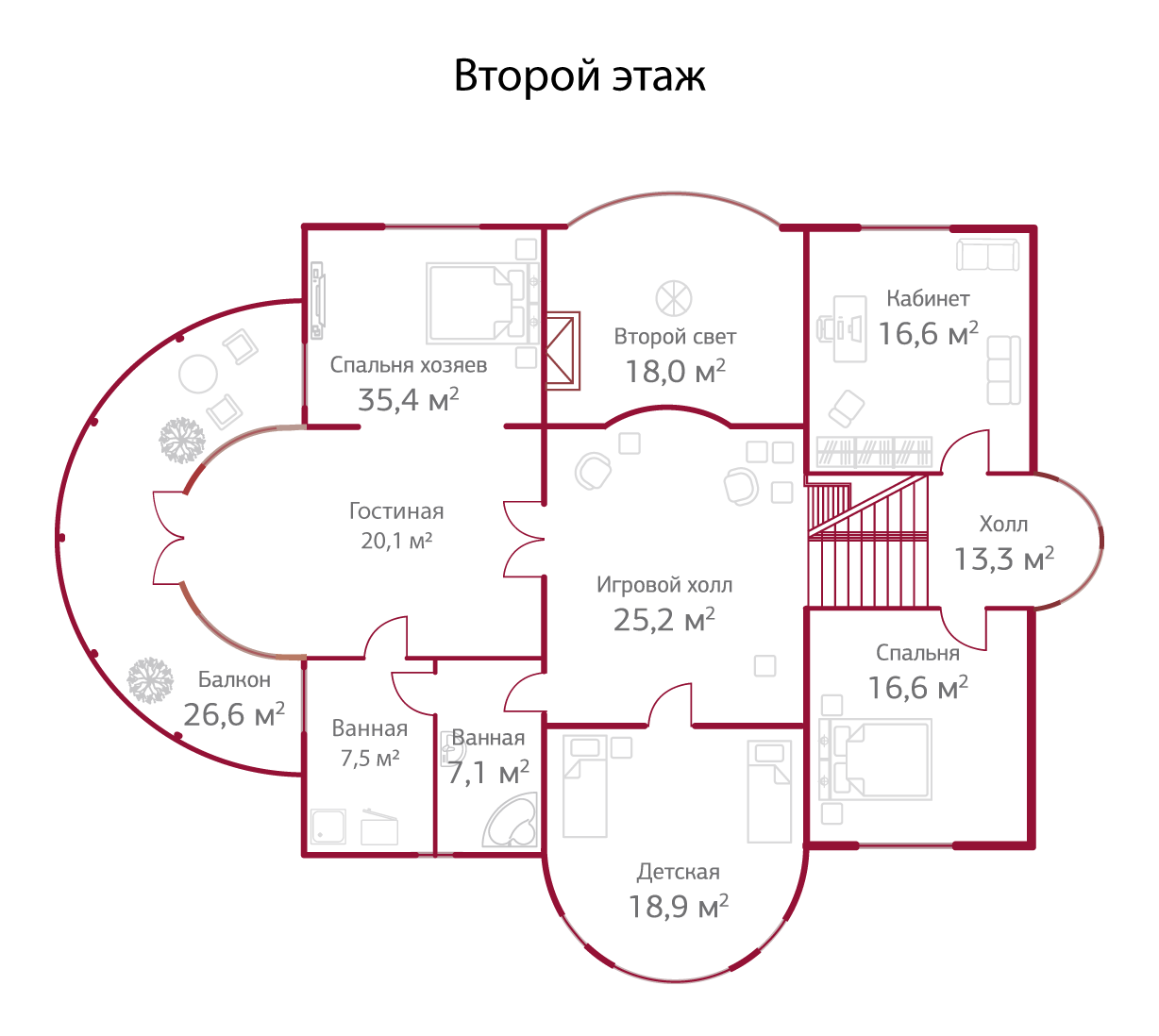 Планировка коттеджа 415 Топаз, пл.3