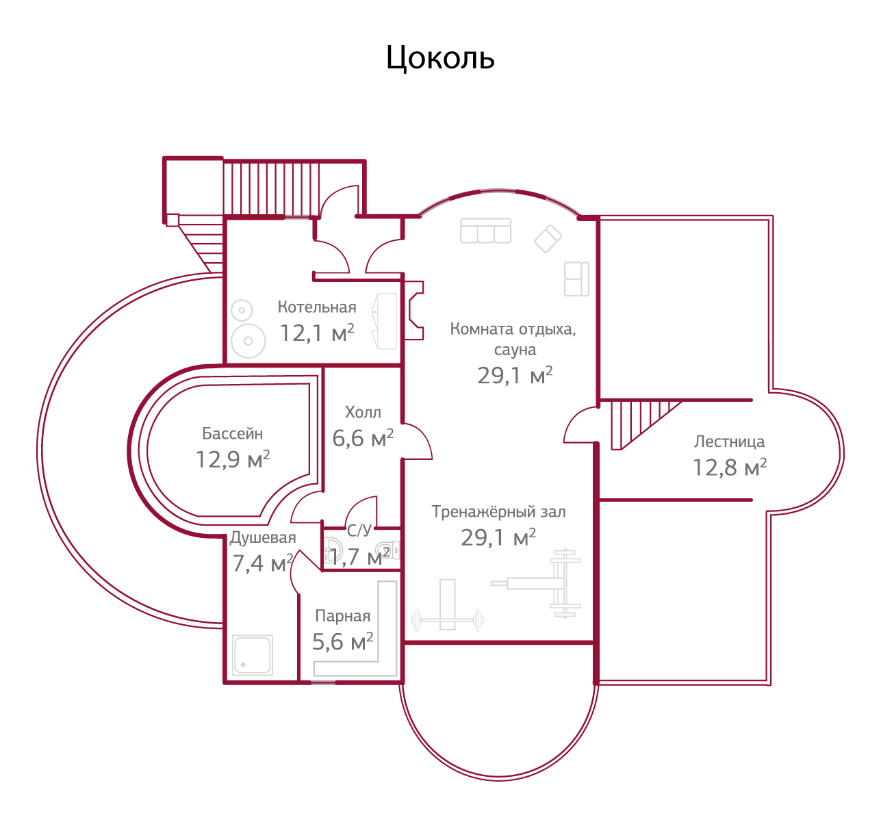 Планировка коттеджа 415 Топаз, пл.1