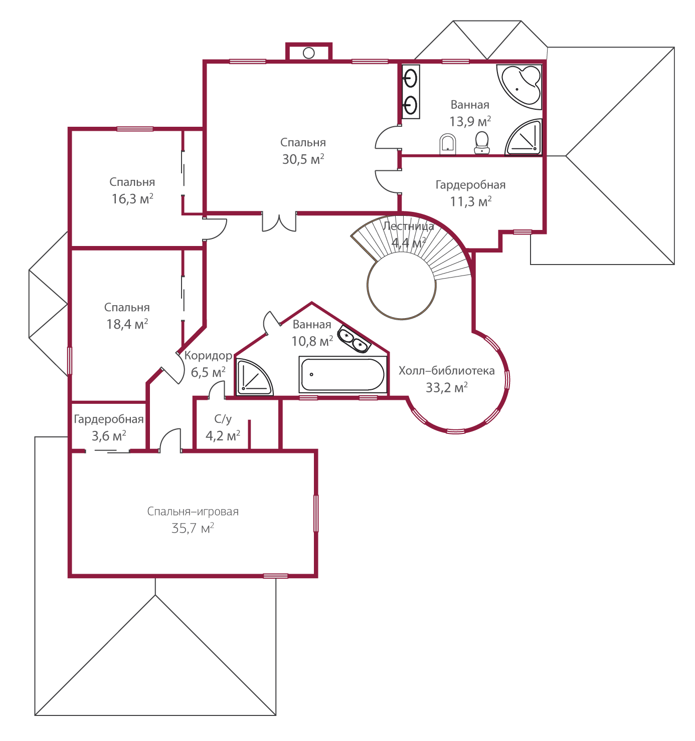 Планировка коттеджа 428 Шенонсо, пл.2