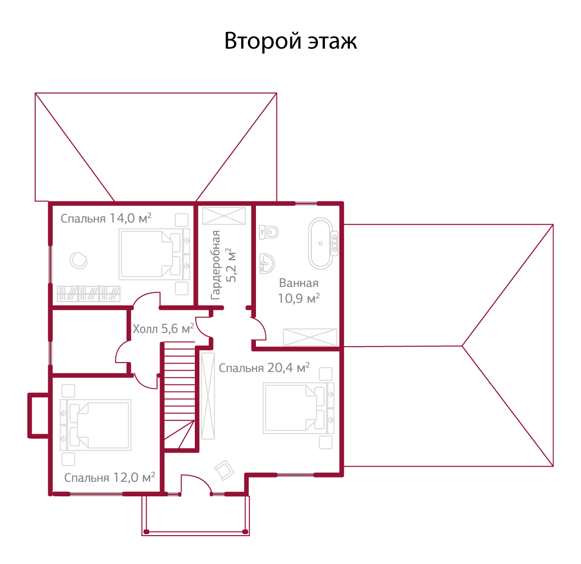 Планировка коттеджа 653 Тулуза, пл.2