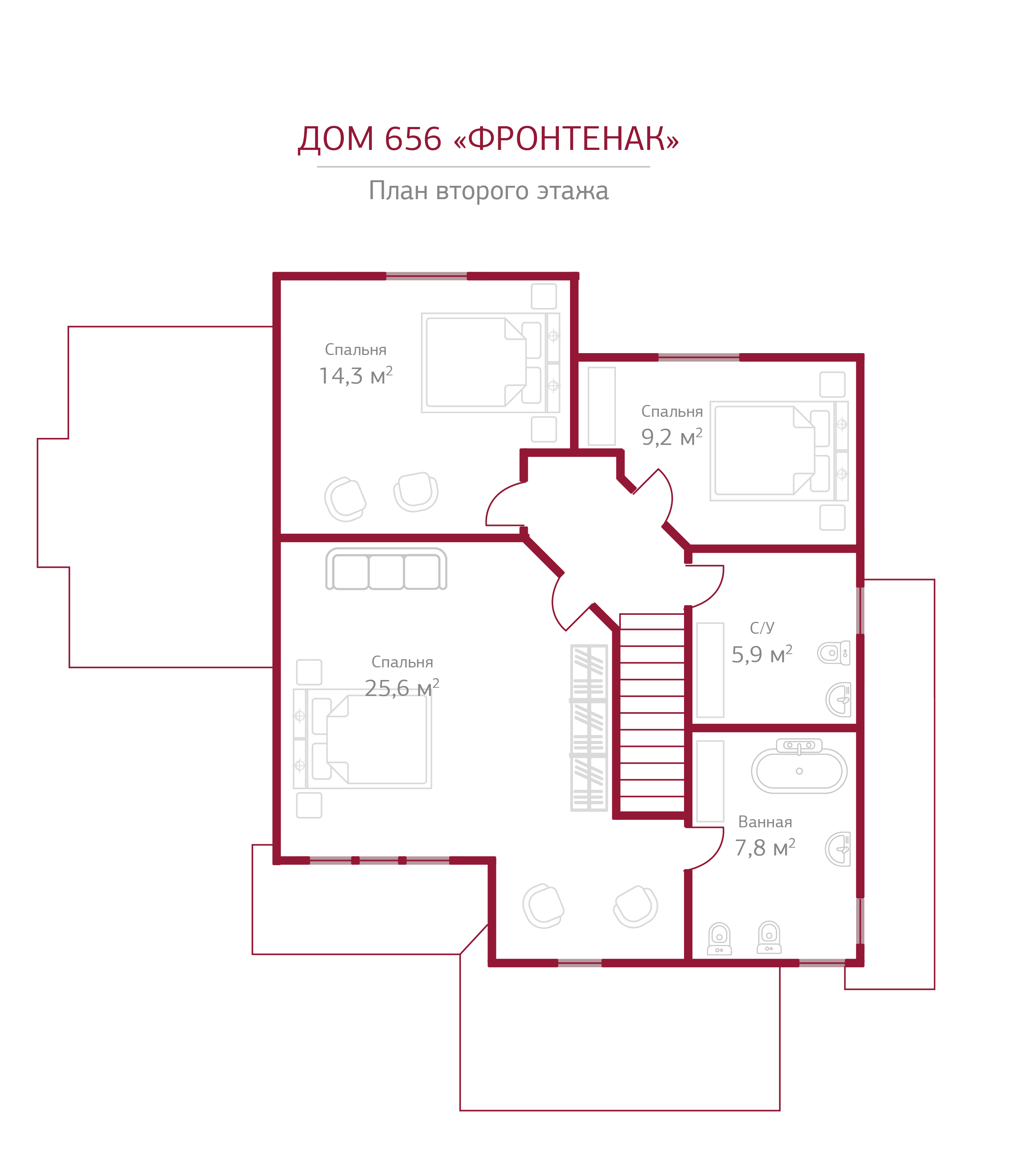Планировка коттеджа 656 Фронтенак, пл.2