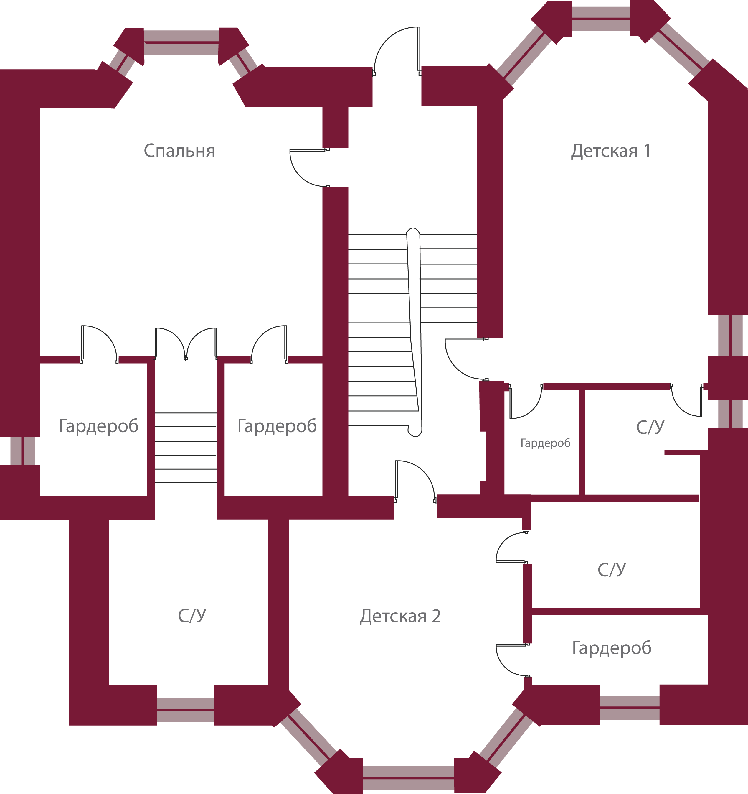 Планировка коттеджа 749 Орхидея, пл.2