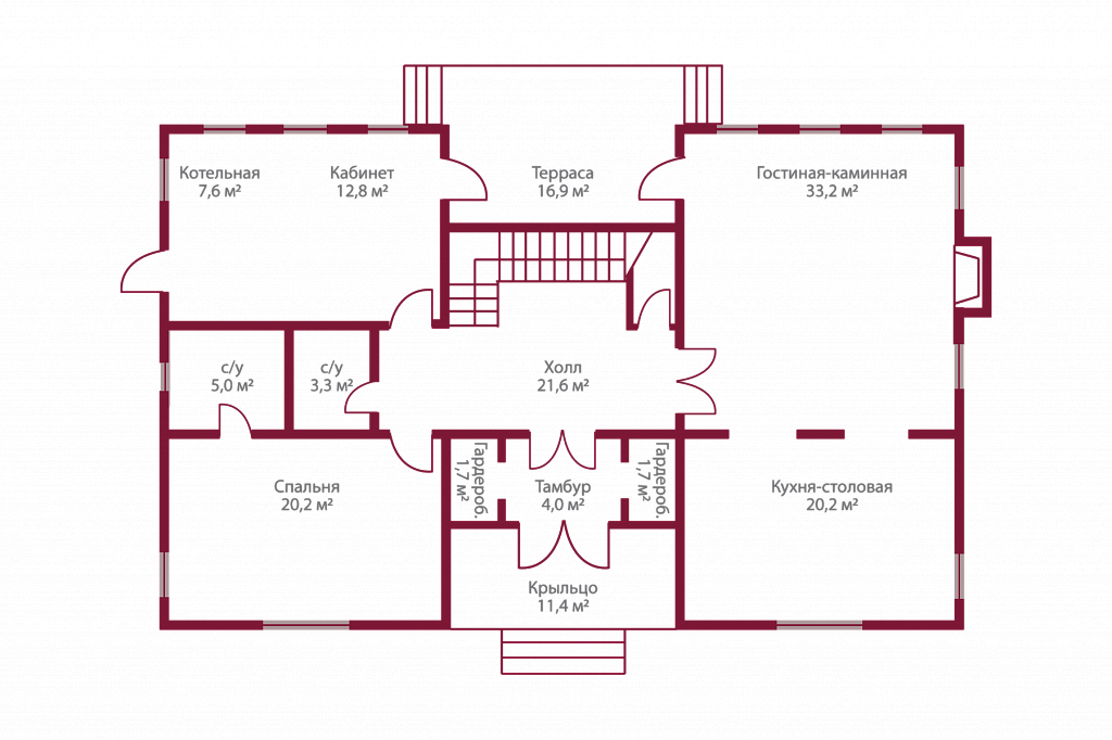 Планировка коттеджа 804 Этуаль, пл.1
