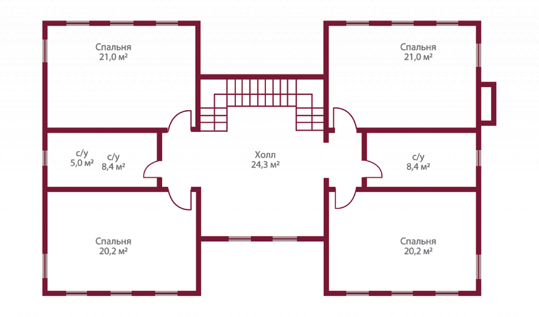 Планировка коттеджа 804 Этуаль, пл.2