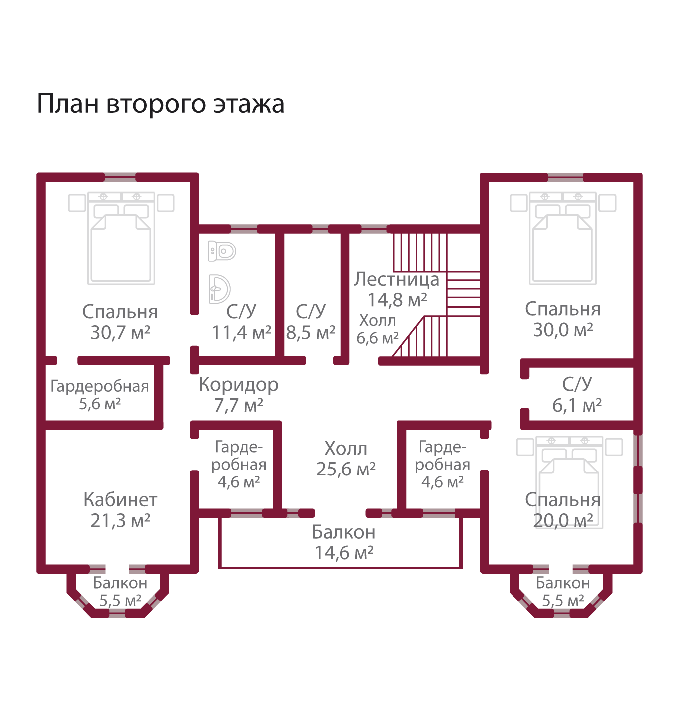 Планировка коттеджа 811 Лаура, пл.2