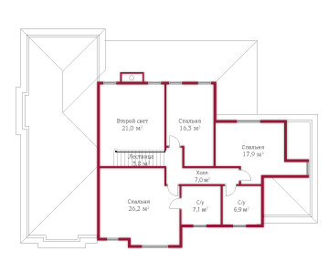 Планировка коттеджа 919 Фараон, пл.2