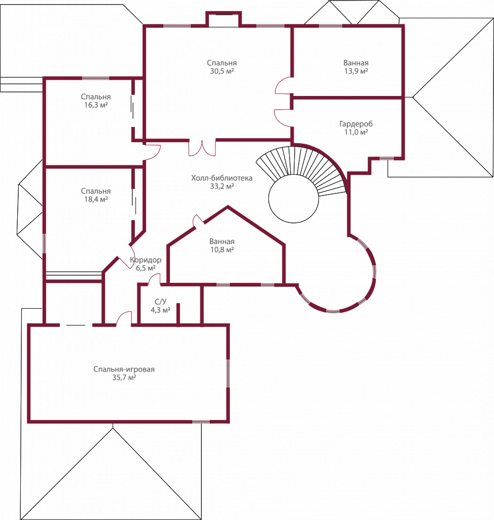 Планировка коттеджа 930 Шенонсо, пл.2