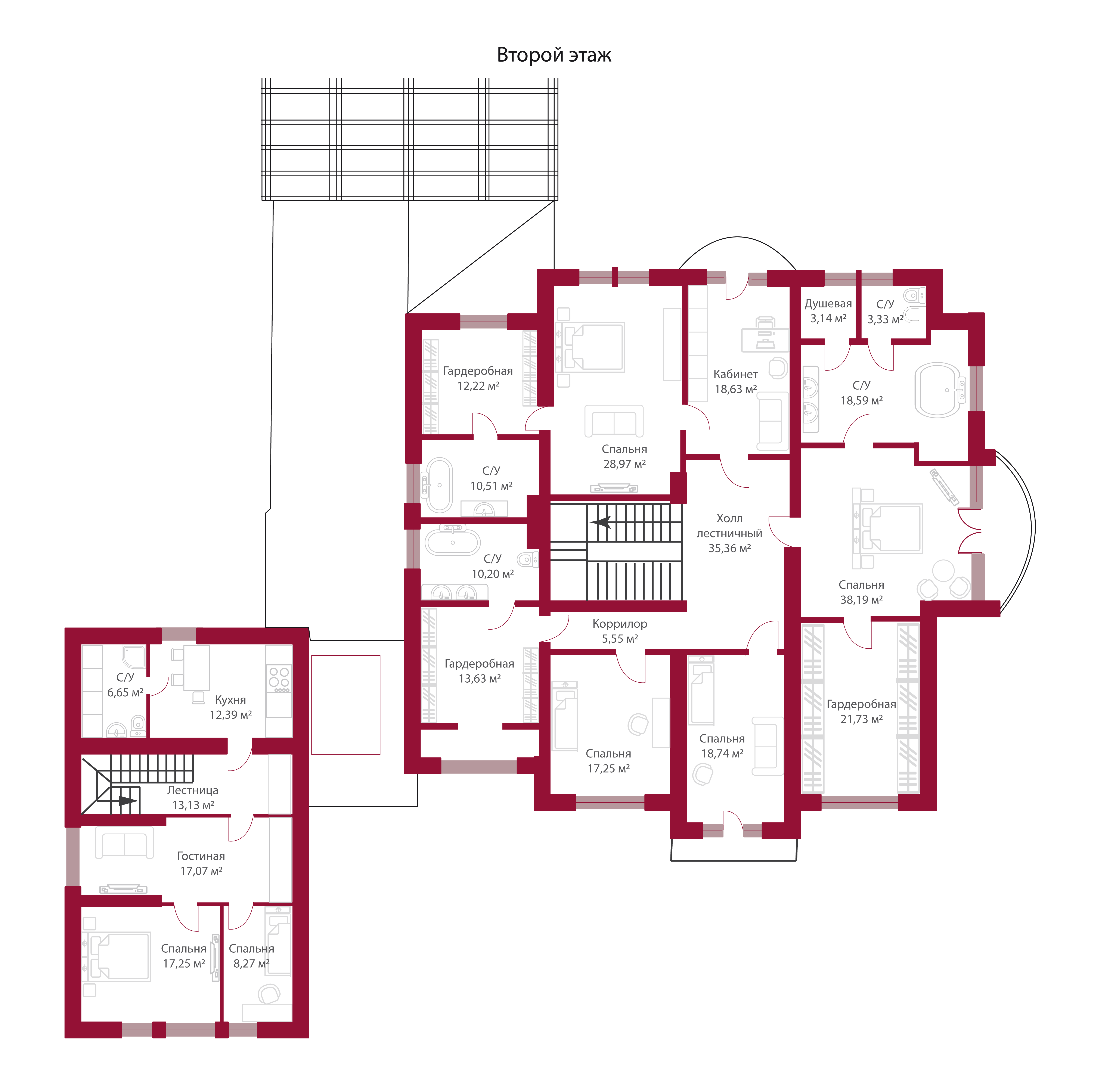 Планировка коттеджа 470 Крокус, пл.3