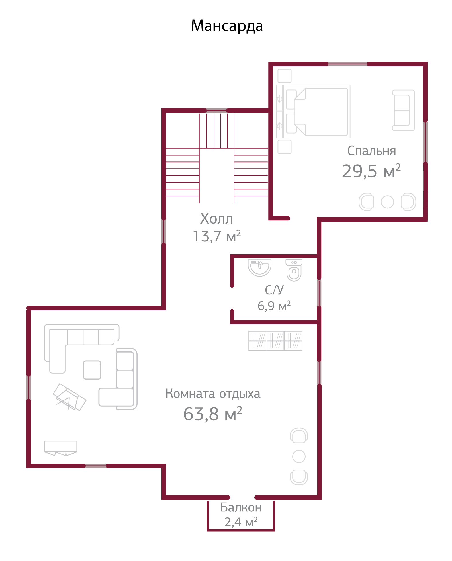 Планировка коттеджа 808 Триумф, пл.1